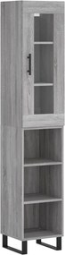 vidaXL Dulap înalt, gri sonoma, 34,5x34x180 cm, lemn prelucrat