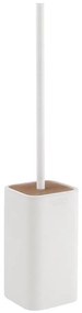Perie de toaletă autoportantă Gedy NINFEA alb/bambus