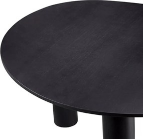 Masa dining moderna design LUX Lombardo negru 149x128cm
