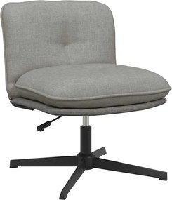 vidaXL Scaun de birou pivotant, gri deschis, material textil
