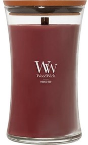 Lumânare parfumată vază mare WoodWick Rouge Oud,609 g