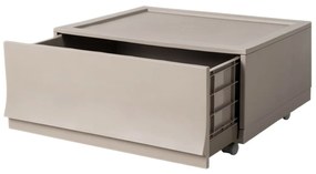 Cutie de depozitare modulară Wave Wood cu roți54,6 x 43,4 x 22 cm, Larg - 1 sertar - rotițe