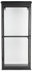 Vitrina neagra, din metal si sticla, Verre
