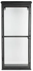Vitrina neagra, din metal si sticla, Verre