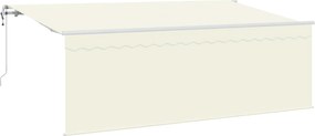 vidaXL Cortina Retractabilă Crem 400 x 200 cm Poliester și Aluminiu