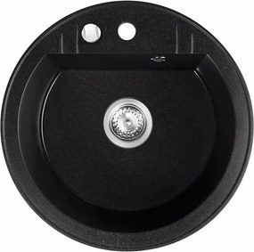 Chiuveta compozit Ferro Mezzo II rotunda 51 cm grafit