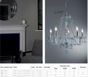 Candelabru elegant design clasic Hale 5L 215-5 SRT