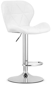 Scaun de bar alb WEST din piele ecologica