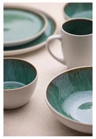 Bol alb/verde din gresie 400 ml Gastro White/Green – Bitz