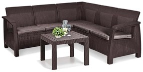 Canapea de colț relaxantă Corfu cu masă Rosario maro