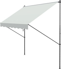 Outsunny Copertină Manuală Retractabilă 300x175x210-310 cm Reglabilă cu Manivelă Protecție Solară UV40+ pentru Balcon Terasă Crem | Aosom Romania