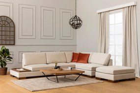 Canapea de colț Tulip Corner Right With Pouf - Beige