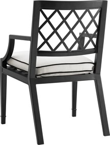 Scaun cu brate pentru interior si exterior Paladium, negru 113619 HZ