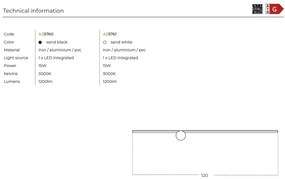 Aplica LED de perete stil minimalist FRANK B alba