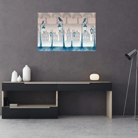 Tablou - Corbii păzind orașul (90x60 cm)