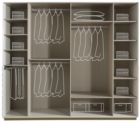 Set dormitor complet  - premium lav - alb cu auriu