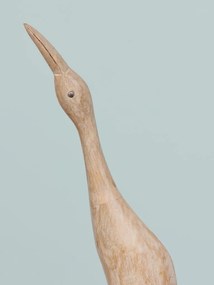 Decoratiune in forma de pasare, din lemn reciclat, H67 Wooden Bird
