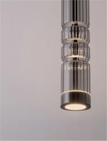 Pendul LED design modern BENTO gri fumuriu