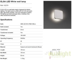 Aplica de perete LED cu lumina ambientala ELSA 63279
