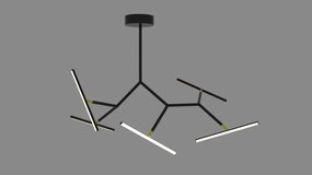Lustra cu brate directionabile LED dimabil Parris negru