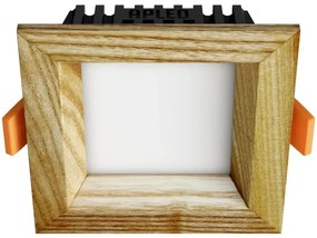 Corp de iluminat LED încastrat SQUARE LED/3W/230V 3000K 9x9 cm lemn masiv frasin APLED