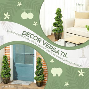 HOMCOM Set de Două Plante Artificiale Lavandă 90 cm | Aosom Romania