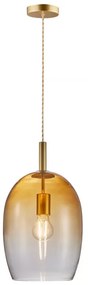 Nordlux - Pendul pe cablu UMA, 1xE27/40W/230V, Ø 23 cm, maro/fumuriu