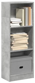 857777 vidaXL Bibliotecă, gri beton, 40x24x109 cm, lemn prelucrat