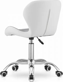 Scaun de birou AVOLA VELVET gri-alb