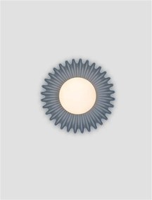 Aplica decorativa ceramica blue gri, sticla alb, PETEL