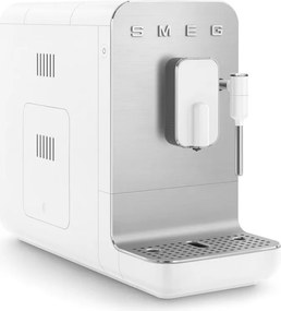 Espressor SMEG Collezione BCC12WHMEU, 1350 W, 19 bar, 1,4 l, 8 functii, Rasnita incorporata, Spumare lapte, Alb