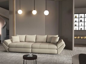 Canapea extensibilă dumonde cu ladă de depozitare si sezut confortabil din spuma high-density, Loana Enjoy Camel 300x100 cm