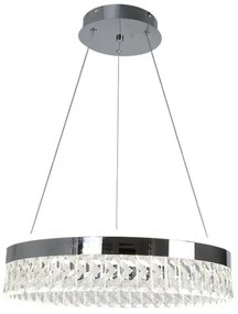 Lustră LED dimabilă pe cablu LED/90W/230V 3000-6500K crom + telecomandă