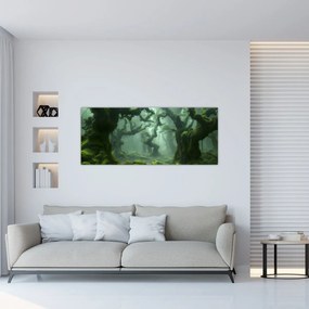 Tablou - O pădure acoperită de mușchi (120x50 cm)