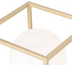 Lampă de masă design auriu cu alb - Aniek