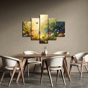 Tablou - Pajiște cu flori de primăvară, pictură (150x105 cm)