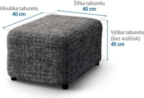 Gaico Huse bielastice VITTORIA gri taburet (40 x 40 x 40 cm)