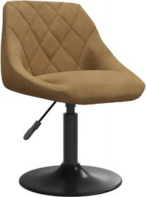 vidaXL Scaun de bar, maro, catifea