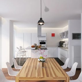 Lustră pe cablu OVAL 1xE27/60W/230V neagră