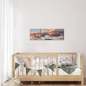 Tablou - Cerul magic (cu ceas) (90x30 cm)