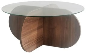 Măsuță de cafea BUBBLE 35x75 cm maro/transparent