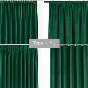 Draperie verde dimout (semi-opacă) din catifea 400x270 cm Velto – Filumi