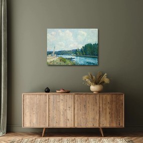 Tablou - Alfred Sisley, The Banks of the Oise, reproducere (70x50 cm)