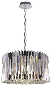 Lustră pe lanț RITZ 12xE14/40W/230V d. 54 cm crom lucios