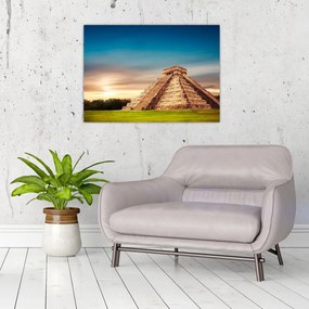 Tablou pe sticlă - Monumente renumite maiașe (70x50 cm)