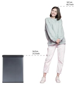 Coș de gunoi albastru de reciclat din plastic reciclat 54 l Verto Recycle – Curver