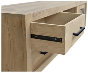 Comoda TV natur, din lemn reciclat , Country