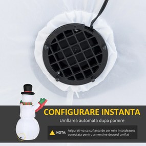 HOMCOM Om de zapada gonflabil de 243 cm cu 3 lumini LED interne si banner, impermeabil IP44 | AOSOM RO