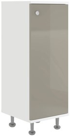 Corp Baie Zaria, 1 Usa, Gri Lucios/Alb, MDF, L 30 x l 35 x H 85 cm