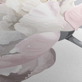 Tablou - Floare de trandafir (cu ceas) (90x30 cm)